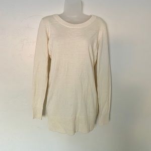 Forever 21 Cream Tunic Sweater Size S